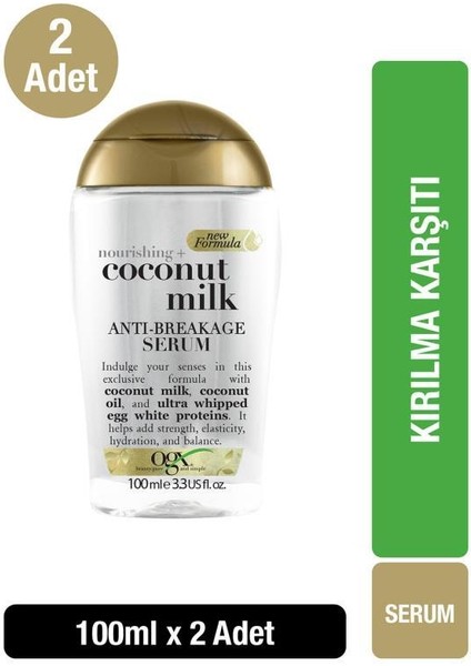 Besleyici ve Kırılma Karşıtı Coconut Milk Serum 100 ml x2