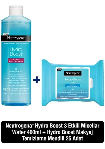 Hydro Boost Micellar Water 400 ml + Hydro Boost Temizleme Mendili