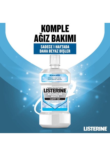 Advanced White Hafif Tat Alkolsüz Ağız Bakım Suyu 500 Ml x2 modelleri