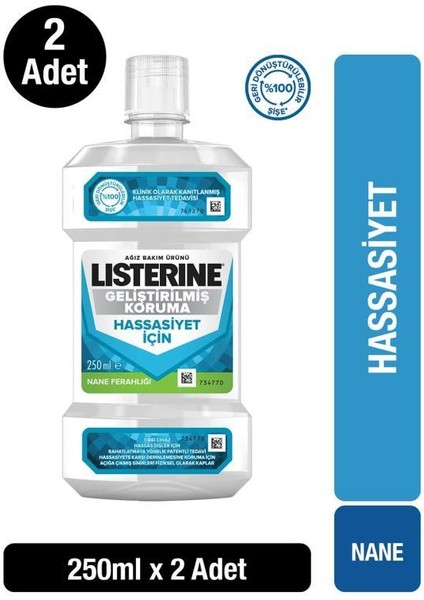 Advanced Defence Hassasiyet İçin Geliştirilmiş Koruma Ağız Bakım Suyu 250 ml x2