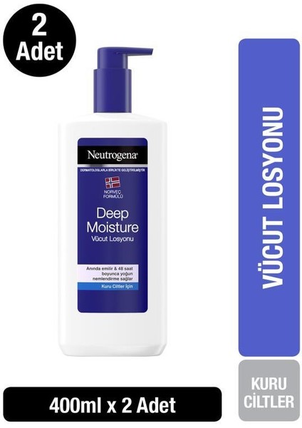 Deep Moisture Vücut Losyonu Parfümlü 400 ml x 2 Adet