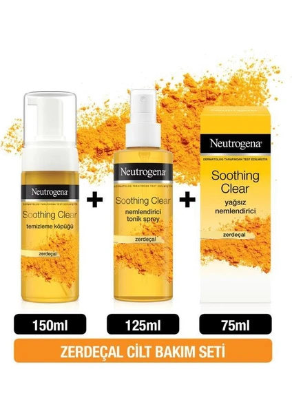 Soothing Clear Temizleyici Köpük 150 ml + Tonik 125 ml + Yağsız Nemlendirici 75 ml