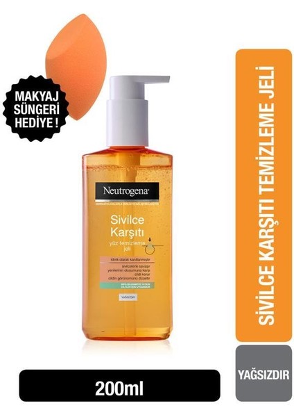 Günlük Yüz Temizleme Jeli 200 ml + Makyaj Süngeri Hediye
