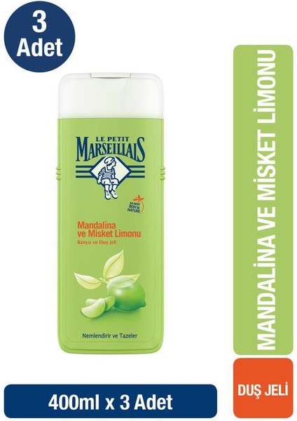 Le Petit Marseillais Mandalina Ve Misket Limonu Duş Jeli 400 ml x 3 Adet