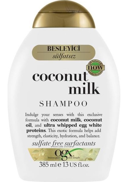 Besleyici Coconut Milk Sülfatsız Şampuan 385 ml x 2 Adet + Serum 100 ml