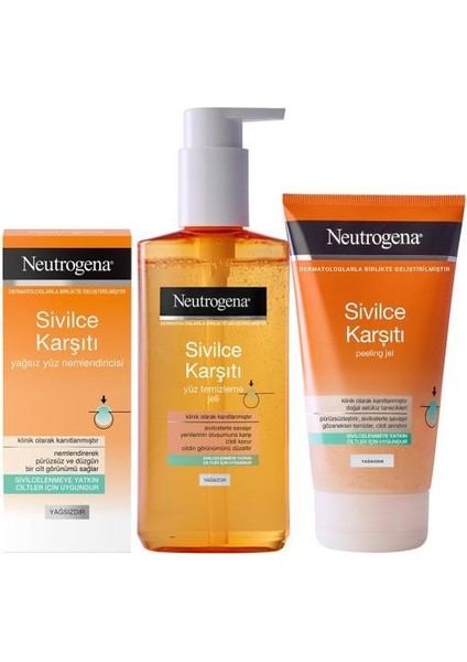 Yüz Temizleme Jeli 200 Ml + Neutrogena Yüz Nemlendiricisi + Neutrogena Peeling Jel Hediyeli fiyatları