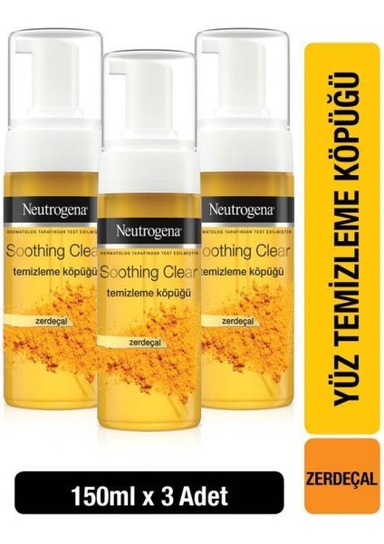 Soothing Clear Zerdeçalli Yüz Temizleme Köpüğü 150 ml X3 fiyatları