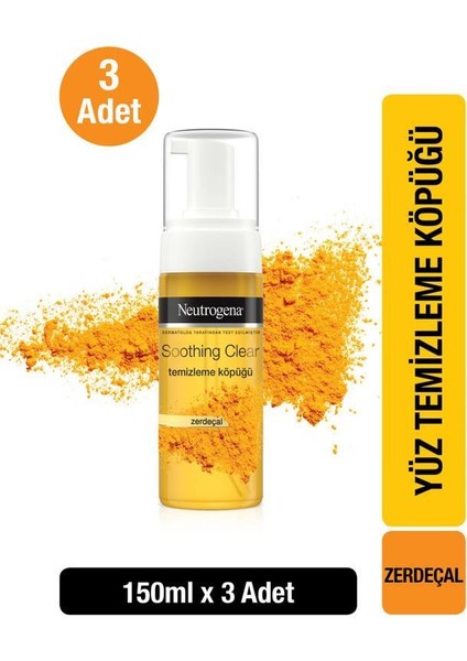 Soothing Clear Zerdeçalli Yüz Temizleme Köpüğü 150 ml X3