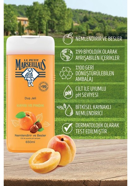 Kayısı ve Fındık Duş Jeli 650 ml