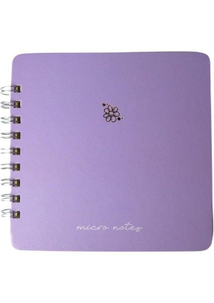 Micro Notes 100 Yaprak Çizgili Defter 16 x 16 cm Pastel Mor