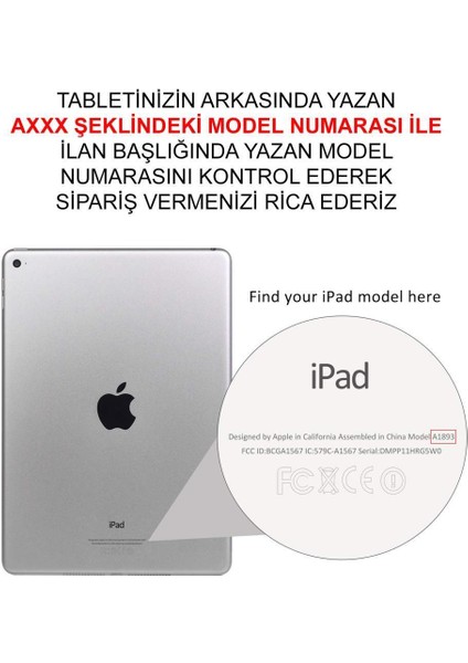 Apple iPad 10.2 inç 7/8/9. Nesil ile Uyumlu Kılıf Popit Tablet Kılıfı Askılı Standlı