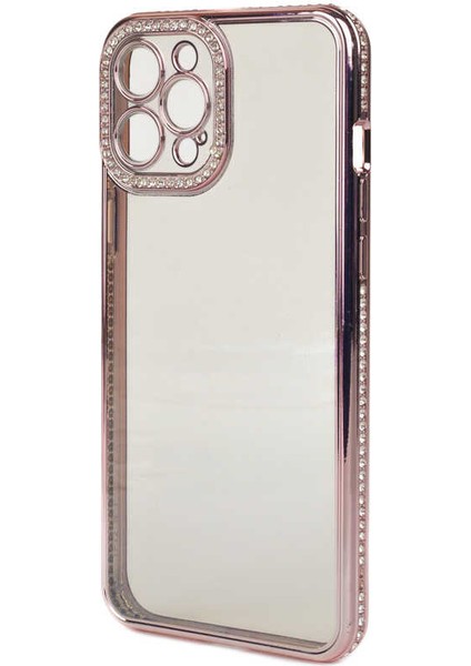 Apple iPhone 13 Pro Kılıf Kamera Korumalı Taşlı Zore Mina Kılıf