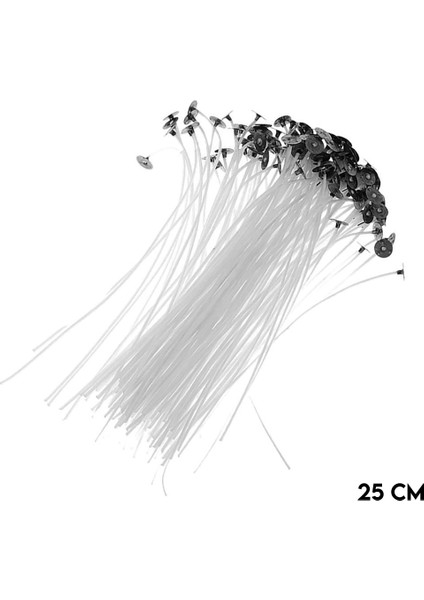 Mum Fitili Hazır Kopçalı 25 cm - 50 Adet