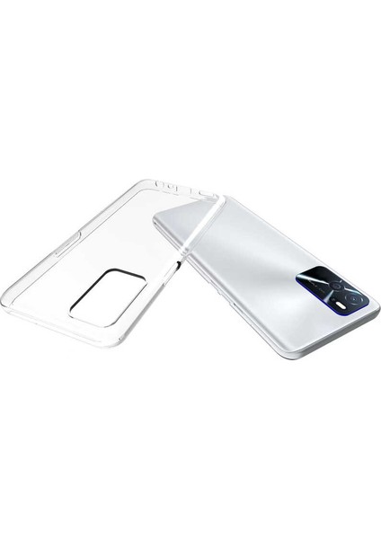 Oppo A55 4g Kılıf Şeffaf Silikon Hibrit Case Kapak