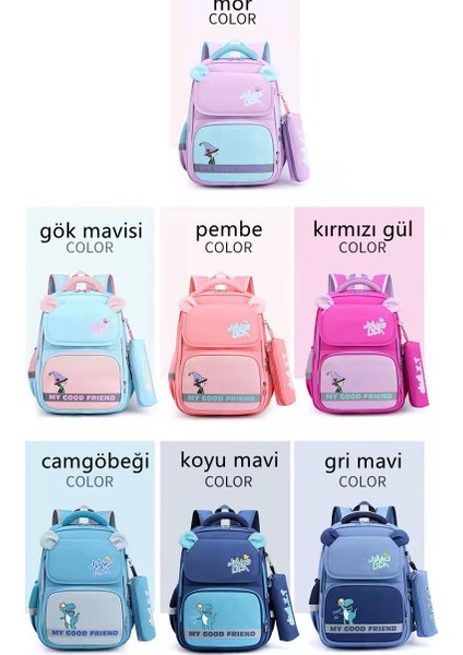 Kore Tarzı Erkek ve Kız Sırt Çantası ve Kalemlik Seti (Yurt Dışından) fiyatları