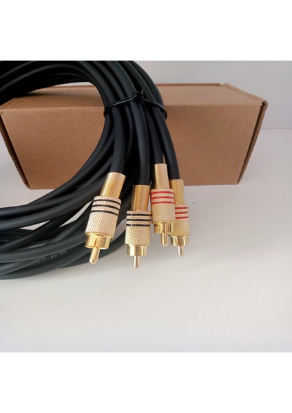 Rca Kablosu 6 Metre %100 Bakır Rca Ses Aktarım Kablosu El Yapımı 6 Metre