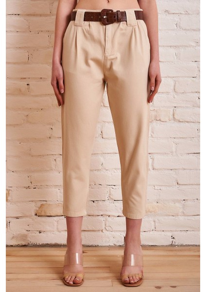 Kemerli Gabardin Denim Pantolon modelleri
