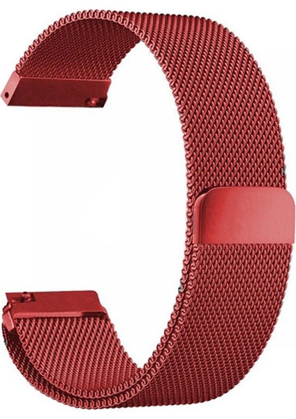 Amazfit Stratos Pace 2 Için Mıknatıslı Milanese Kordon Kırmızı