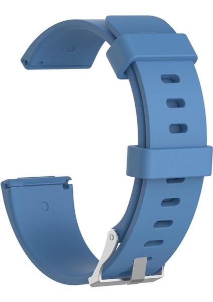 Fitbit Versa 2 - Versa Lite Large Beden(L Sıze) Için Silikon Kordon Kayış Mavi