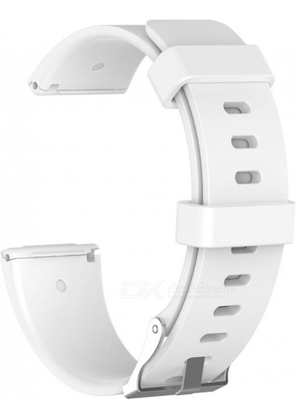 Fitbit Versa 2 - Versa Lite Small Beden(S Sıze) Için Silikon Kordon Kayış Beyaz