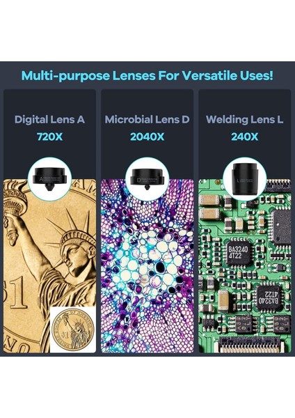 Lınkmıcro 7 Inc HDMI Dijital Mikroskop Lehimleme, 13 Inc Metal Stand