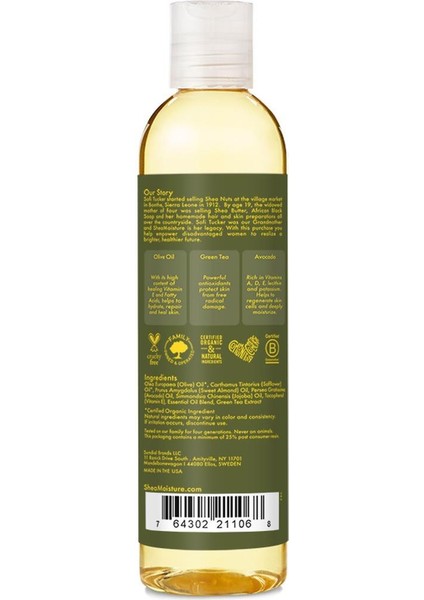 Zeytin ve Yeşil Çaylı Banyo, Vücut ve Masaj Yağı 236ML