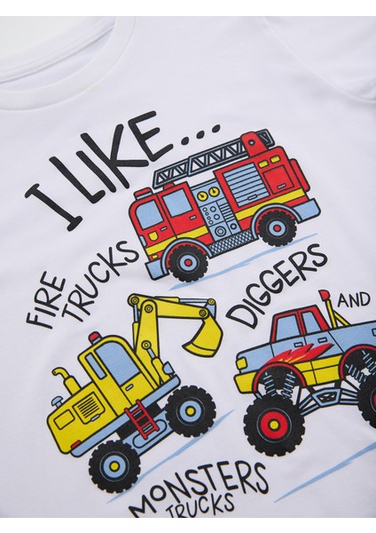 Inşaat Araçları Erkek Çocuk T-Shirt Pantolon Takım indirimleri