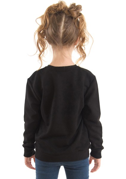 Uğurböceği Kız Çocuk Siyah Sweatshirt