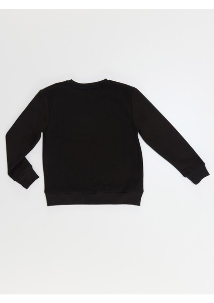Uğurböceği Kız Çocuk Siyah Sweatshirt