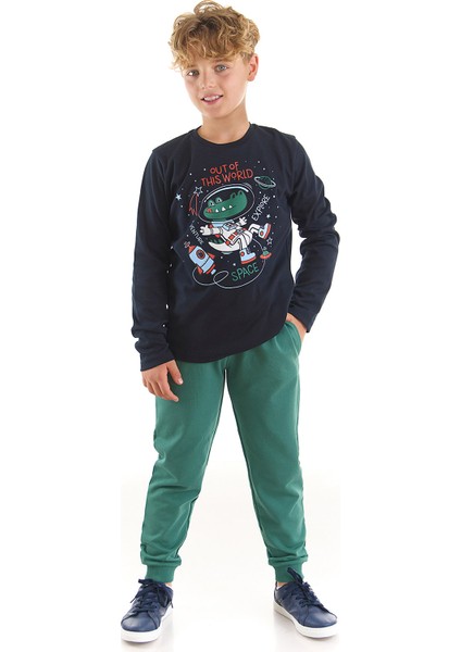 Astronot Timsah Erkek Çocuk T-Shirt Pantolon Takım
