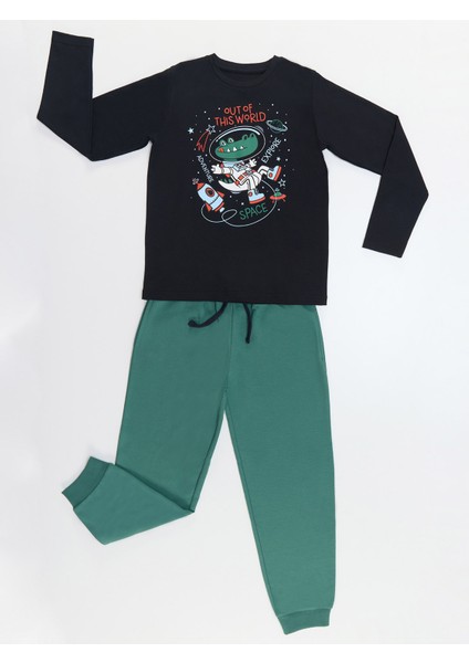 Astronot Timsah Erkek Çocuk T-Shirt Pantolon Takım modelleri