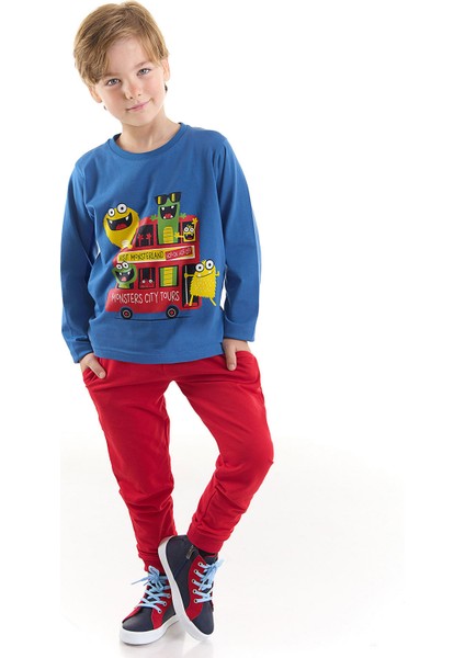 Monster Tours Erkek Çocuk T-Shirt Pantolon Takım