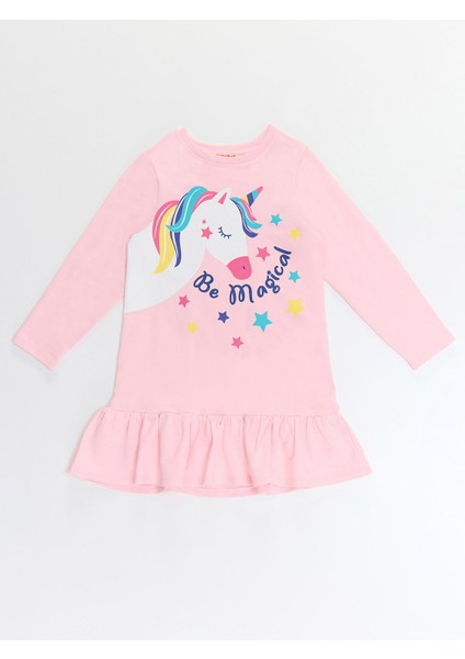 Unicorn Magic Kız Çocuk Pembe Elbise modelleri