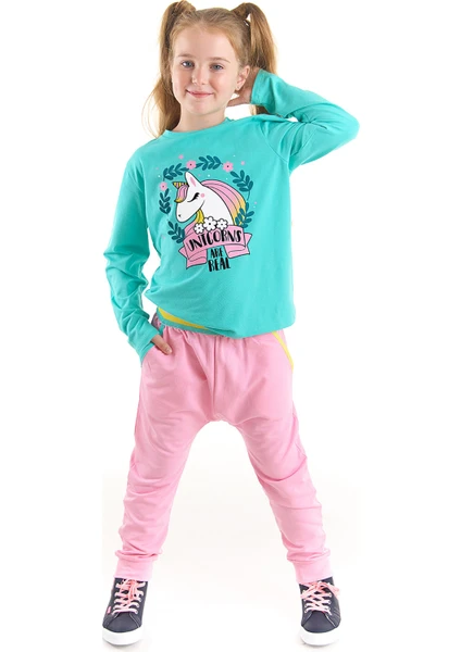 Real Unicorn Kız Çocuk T-Shirt Pantolon Takım