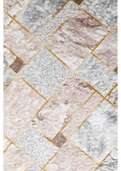 Delüxe Vizon Gri Saçaklı Deri Taban Yeni Kabartmalı Model Salon Halısı modelleri