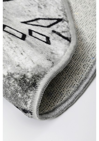 Delüxe Iskandinav Gri Saçaksız Deri Taban Yuvarlak Halı Yeni Model Salon Halısı fırsatları