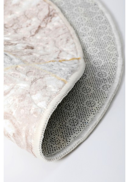 Diji Dekor Delüxe Halı Vizon Gri Saçaksız Deri Taban Oval Halı Yeni Kabartmalı Model Salon Halısı fırsatları