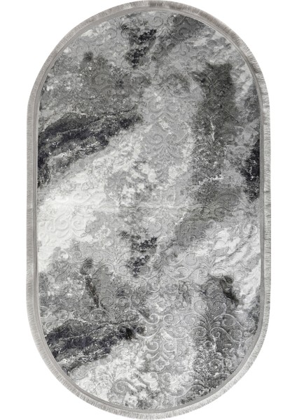 Delüxe Antrasit Saçaklı Deri Taban Oval Halı Yeni Kabartmalı Model Salon Halısı fiyatları