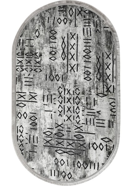 Delüxe Iskandinav Gri Saçaklı Deri Taban Oval Halı Yeni Model Salon Halısı fiyatları