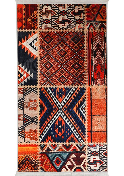 K1300 Patchwork Saçaklı Dijital Halı Kaymaz Yıkanabilir Oda Mutfak Koridor Salon Halısı fiyatları