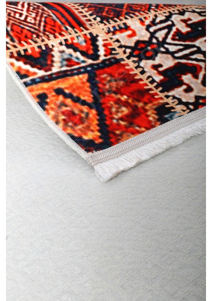 K1300 Patchwork Saçaklı Dijital Halı Kaymaz Yıkanabilir Oda Mutfak Koridor Salon Halısı fırsatları