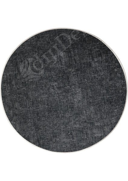 K1290 Antrasit Saçaksız Dijital Yuvarlak Halı Kaymaz Yıkanabilir Mutfak Salon Halısı fiyatları