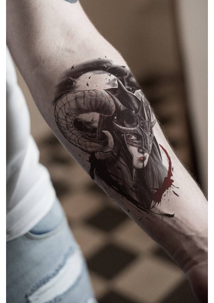 Viking Unisex Geçici Dövme Tattoo