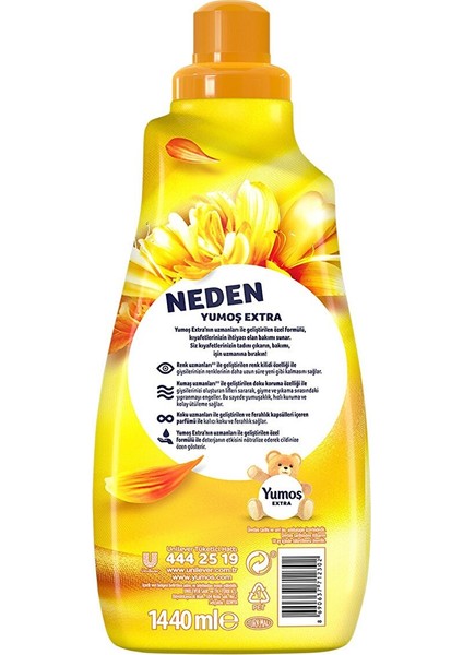 Extra Konsantre Çamaşır Yumuşatıcısı Hanımeli 1440 ml 60 Yıkama 4 Adet
