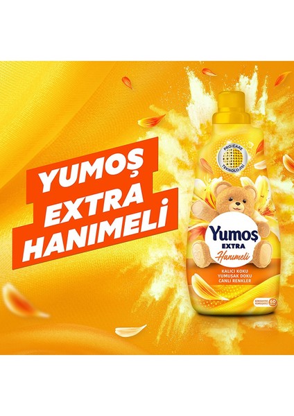 Extra Konsantre Çamaşır Yumuşatıcısı Hanımeli 1440 ml 60 Yıkama 4 Adet