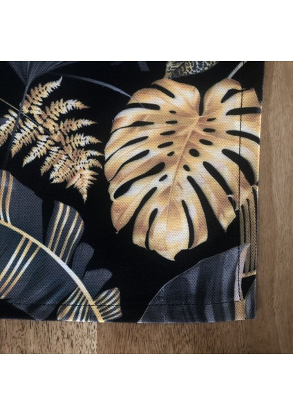 Desenizmir Dijital Baskı Altınyaprak Desen Masaörtüsü