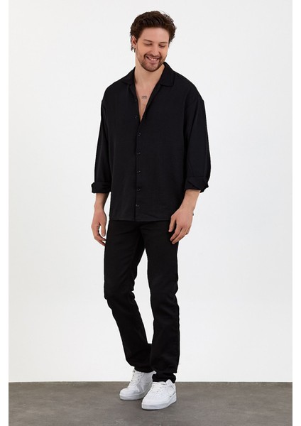 Erkek Siyah Slim Fit Içi Kalın Kürklü Su Itici Şişme Deri Ceket & Mont indirimleri