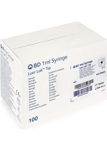 Bd Luer Lock 1ml Şırınga 100 Adet (1 Kutu)