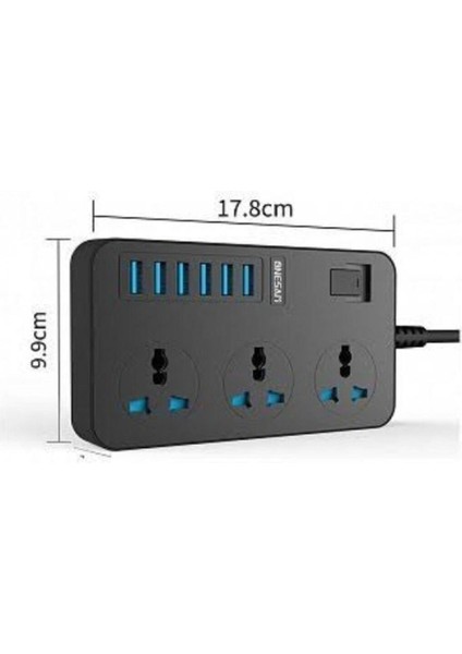 Tb-T09 6 Usb'li 3'Lü Akım Korumalı Grup Priz modelleri