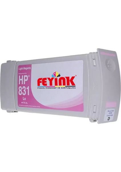 Hp Latex 831C (CZ699A) Muadil Kartuş Light Magenta 775ML Orjinal Mürekkep Dolumlu Latex 310/315/330/335/360